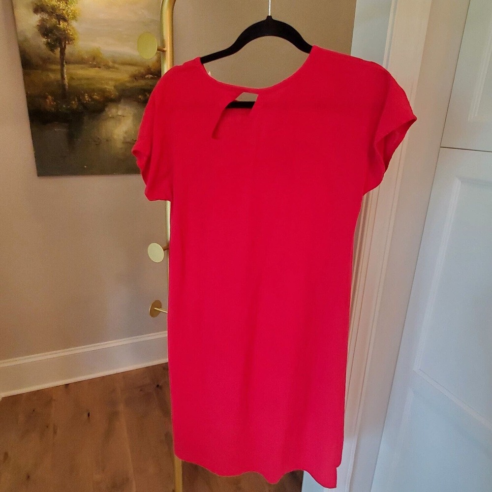 SOFT SURROUNDINGS Women's Hi-Low XS Short Sleeve Lightweight Dress Red